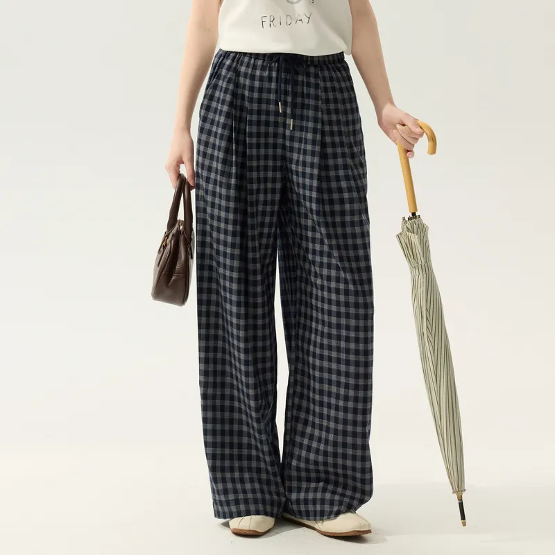 ZIHAN Casual Pants Women's Navy Blue-2