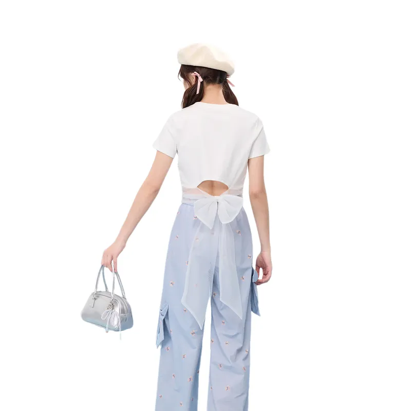 ZIHAN Set in Sleeve T Shirt Women's-1