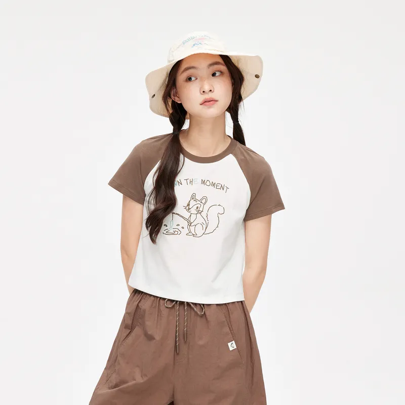 ZIHAN T Shirt Women's Cool Coffee Brown-4