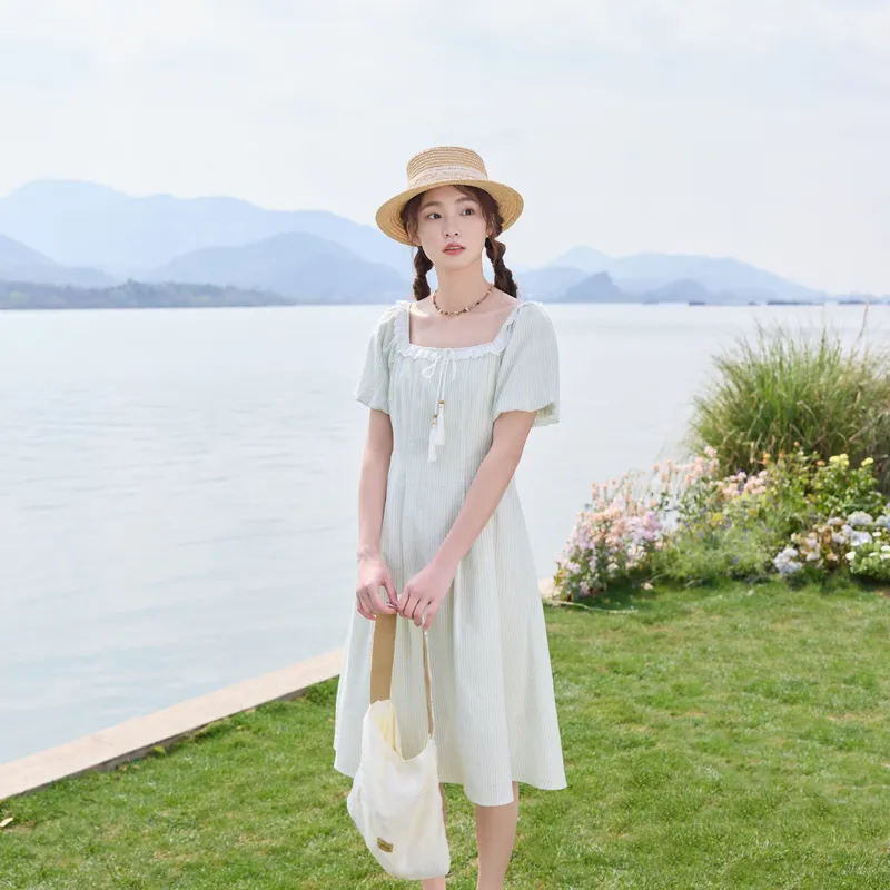 ZIHAN Short Sleeved Dress Women's-7