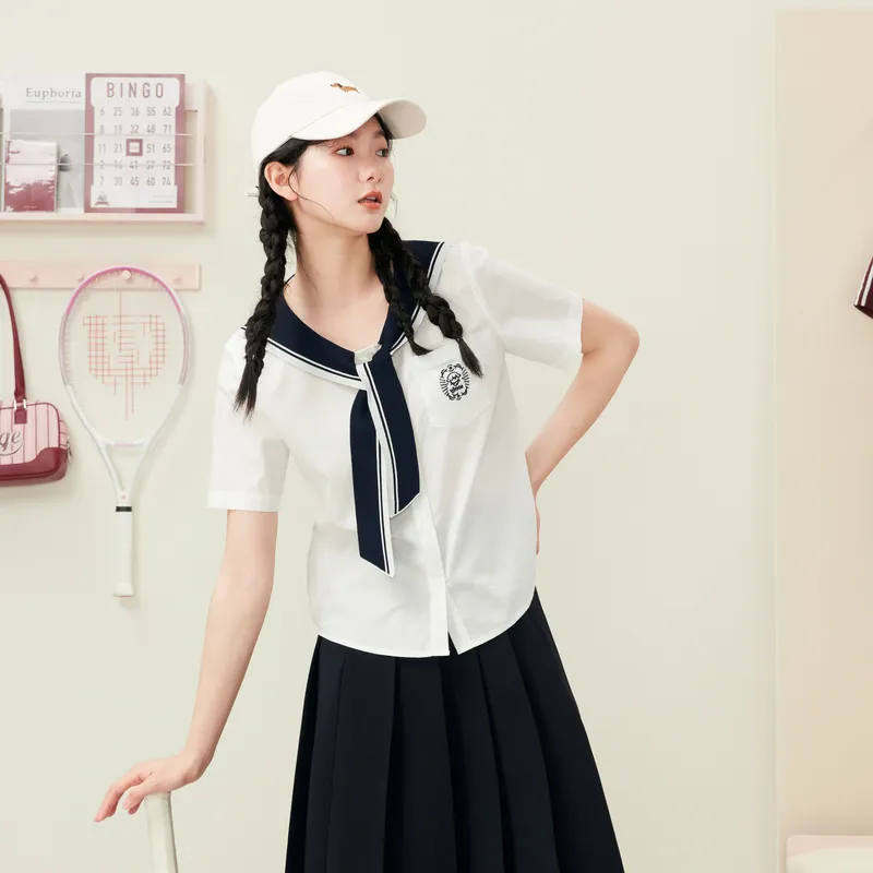 ZIHAN Short Sleeved Shirt Women's White-2