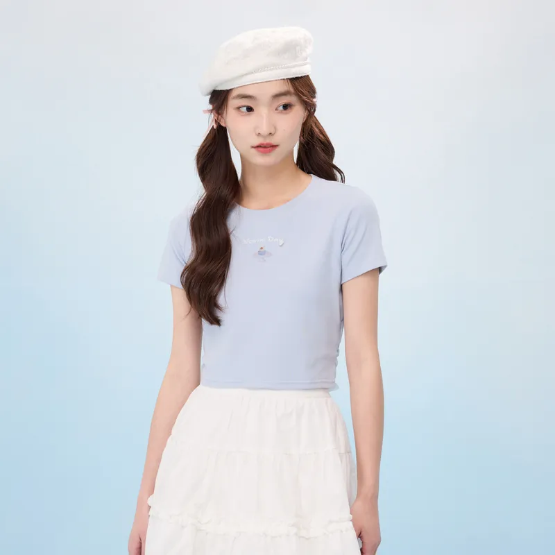 ZIHAN Set in Sleeve T Shirt Women's-8