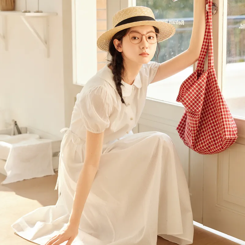 ZIHAN Short Sleeved Dress Women's-3