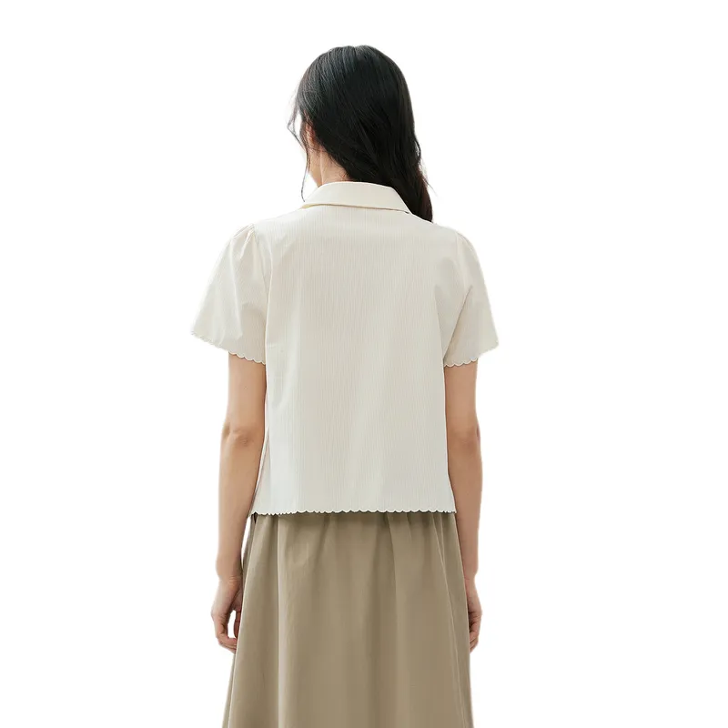 ZIHAN Shirts Women's Beige Gold-1