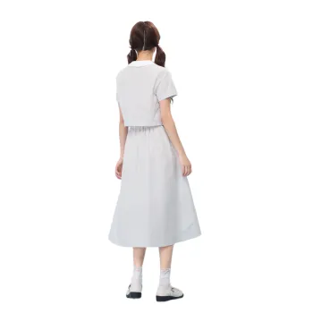 ZIHAN Two Piece Skirt Sets Women's Gray