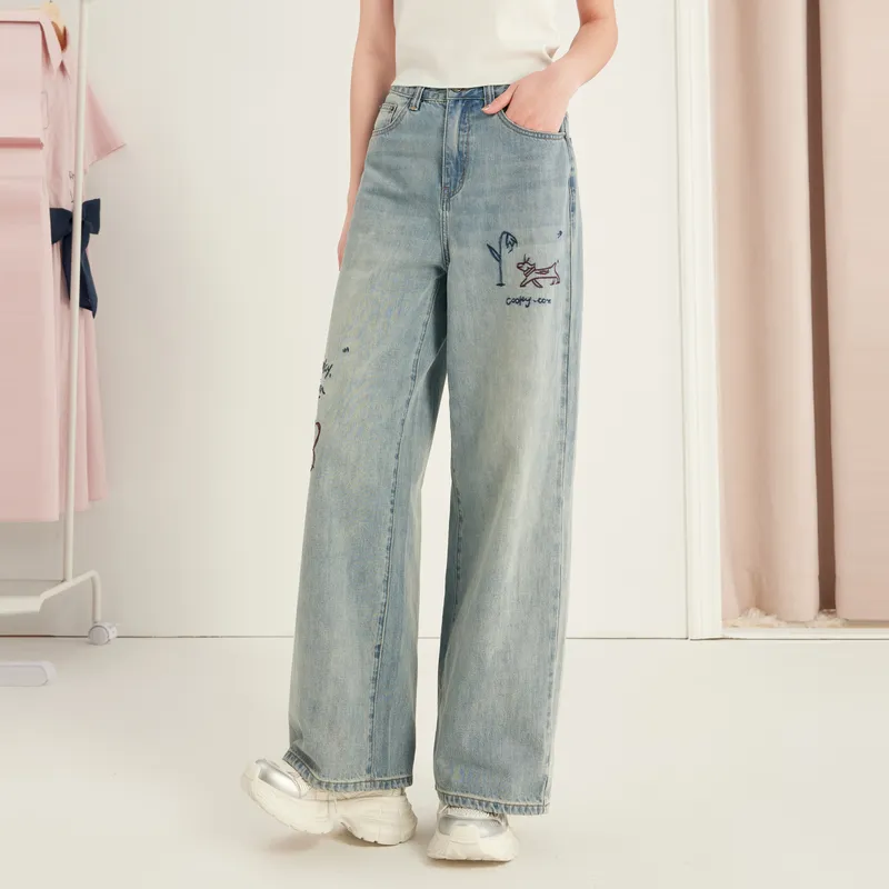 ZIHAN Jeans Women's Denim Blue-3