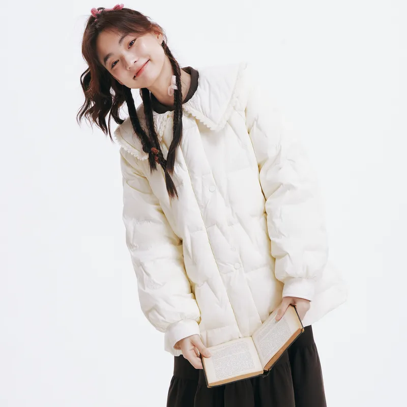 ZIHAN Down Jacket Women's Beige Gold-2