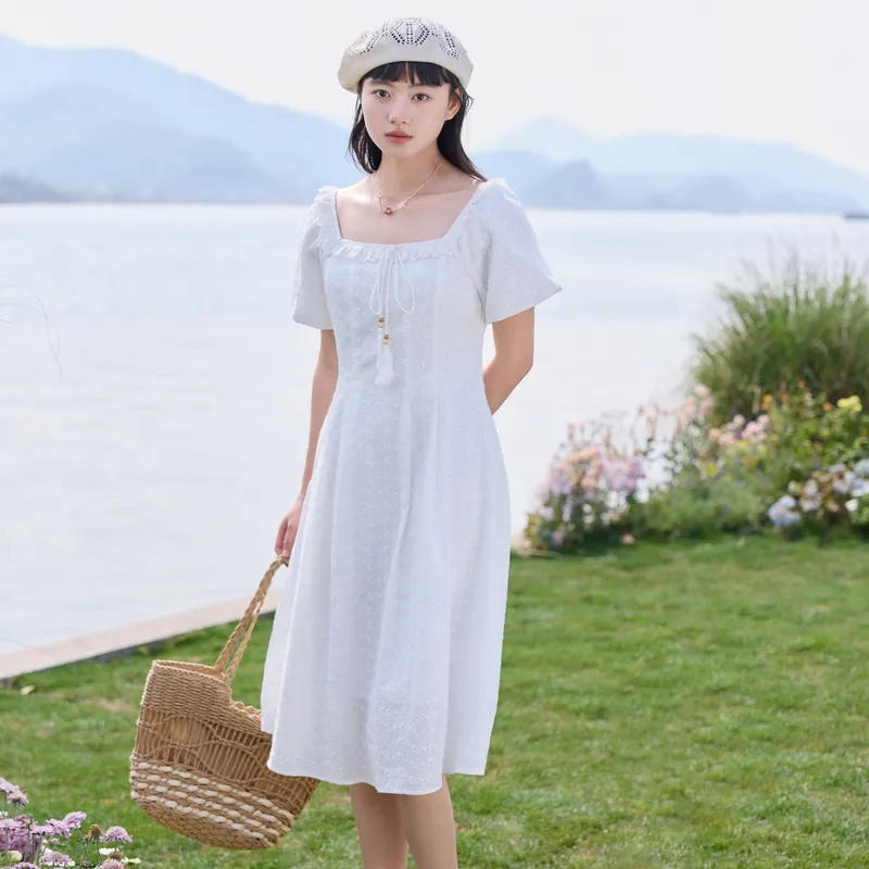 ZIHAN Short Sleeved Dress Women's-3