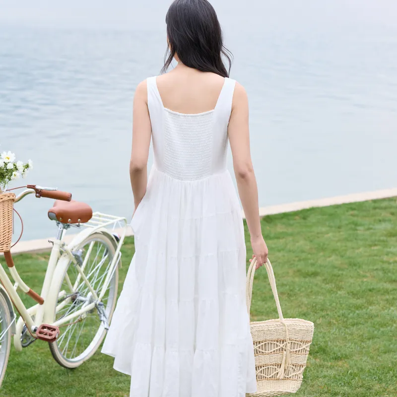 ZIHAN Sleeveless Dress Women's Ecru-4