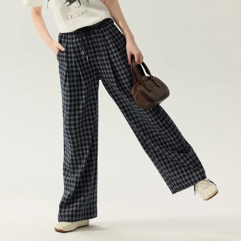 ZIHAN Casual Pants Women's Navy Blue-4