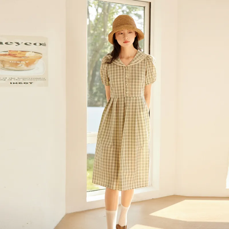 ZIHAN Short Sleeved Dress Women's-5
