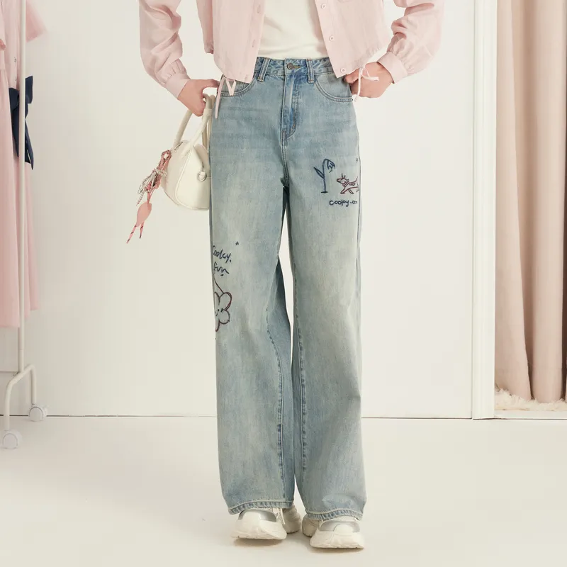 ZIHAN Jeans Women's Denim Blue-4
