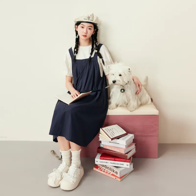 ZIHAN Skirt Set Women's Deep Navy Blue-4