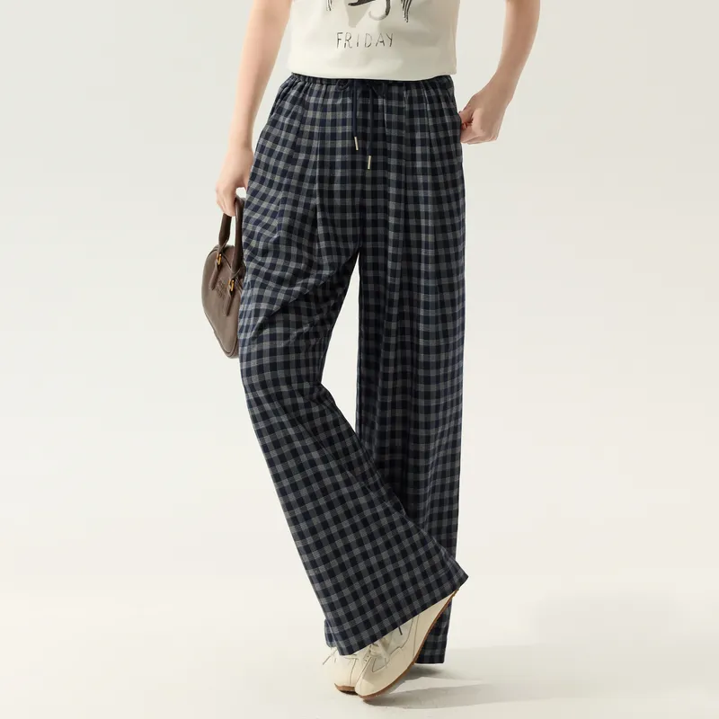 ZIHAN Casual Pants Women's Navy Blue-3