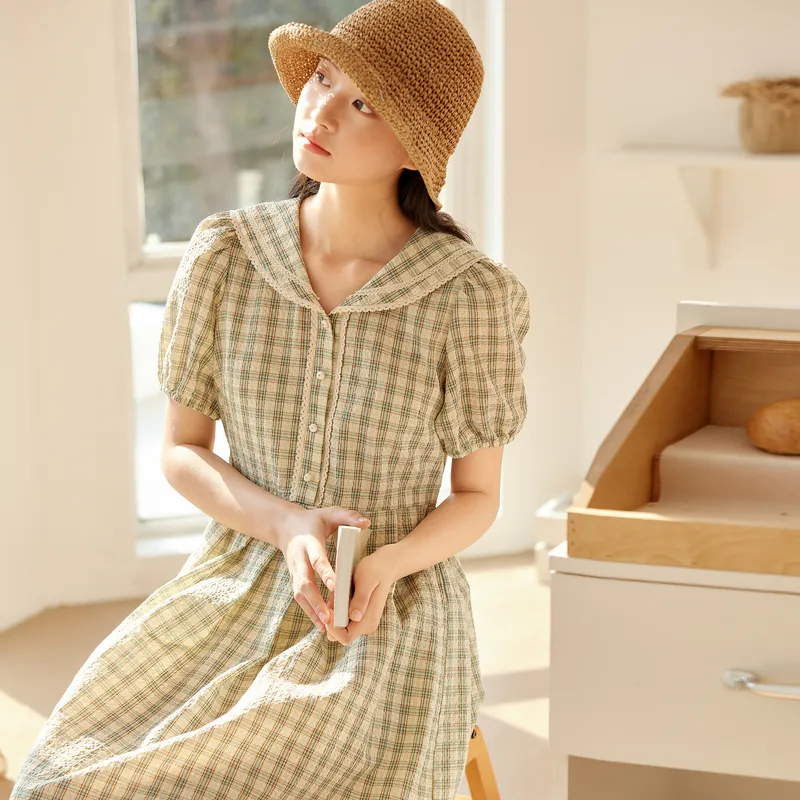 ZIHAN Short Sleeved Dress Women's-7