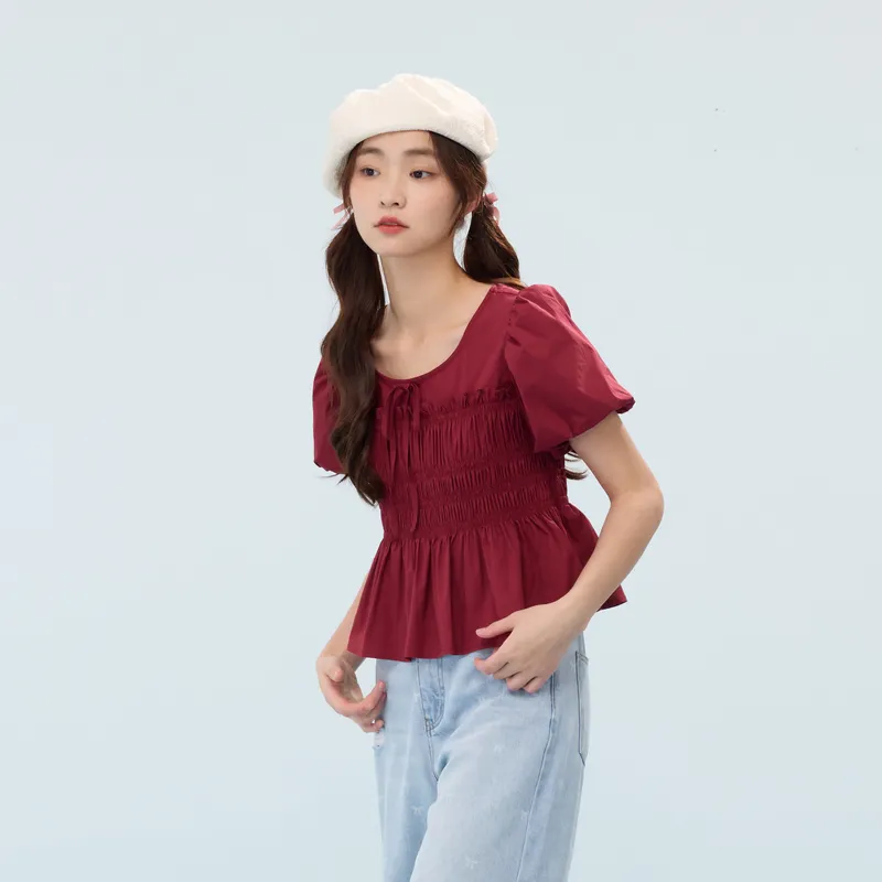 ZIHAN T Shirts Women's Vintage Red-3