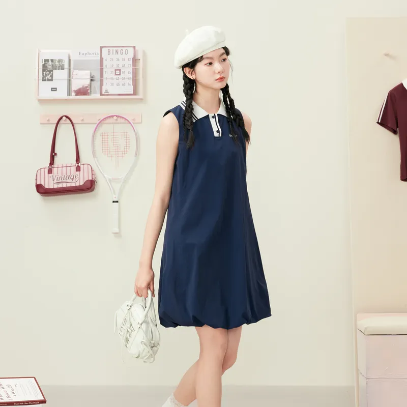 ZIHAN Sleeveless Dress Women's Deep Navy Blue-1