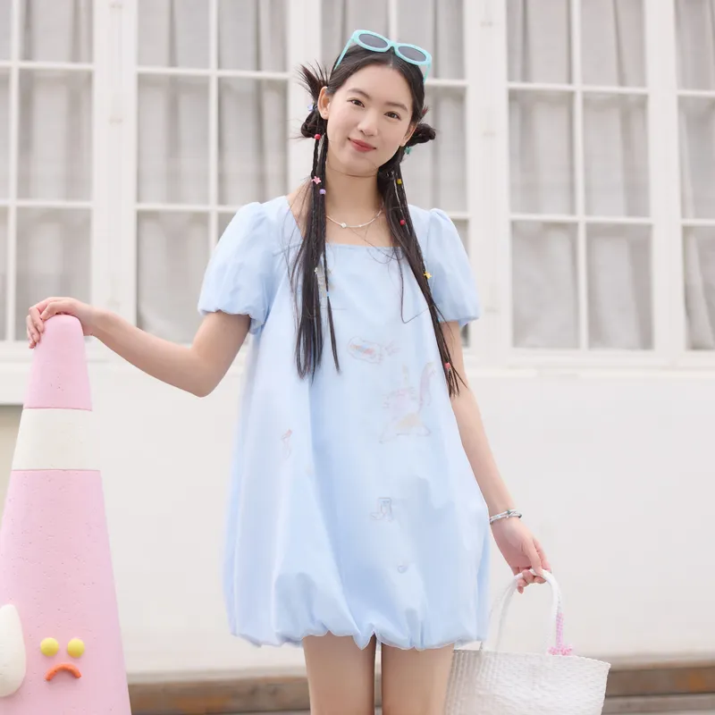 ZIHAN Short Sleeved Dress Women's-5