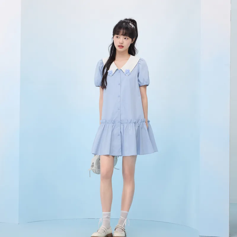 ZIHAN Short Sleeved Dress Women's-7