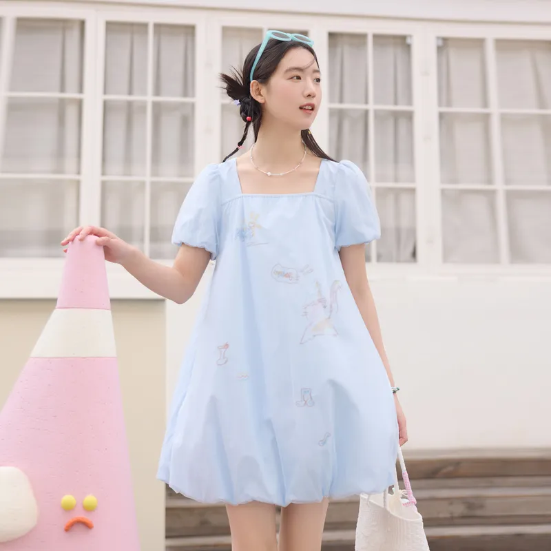 ZIHAN Short Sleeved Dress Women's-7