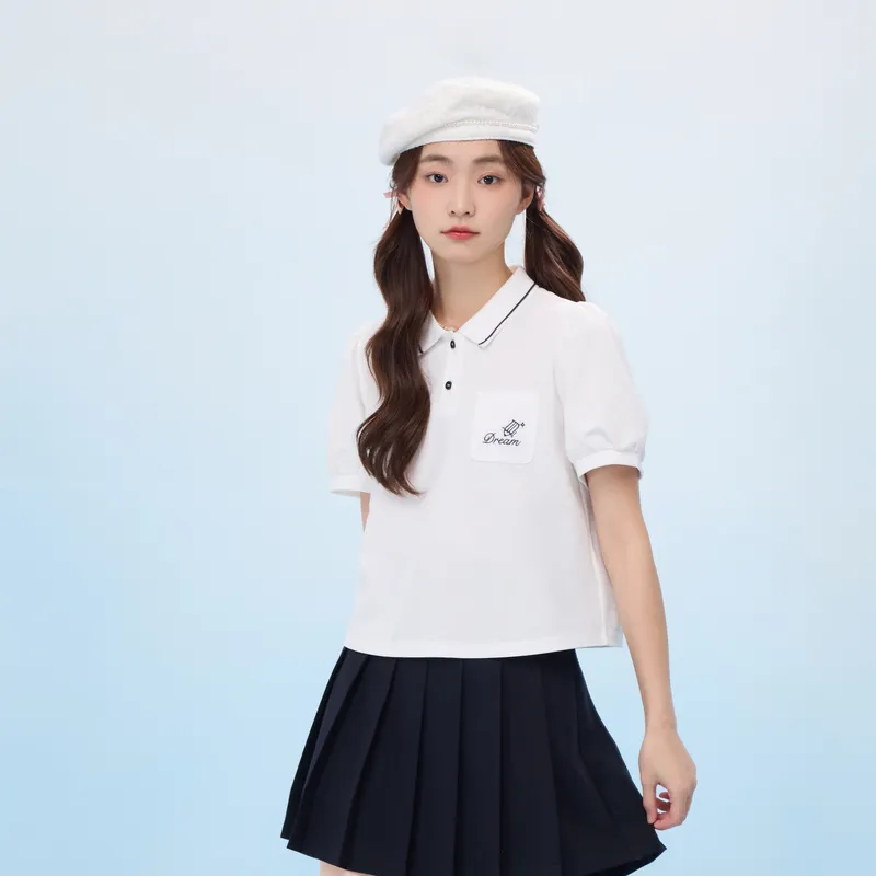 ZIHAN Polo Shirts Women's White-2