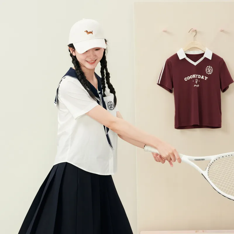 ZIHAN Short Sleeved Shirt Women's White-4