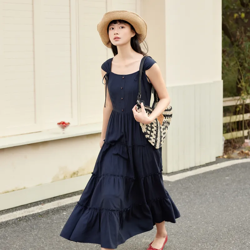 ZIHAN Slip Dresses Women's-4