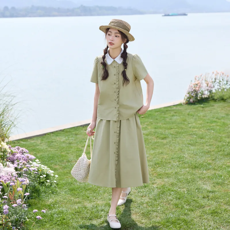 ZIHAN Two Piece Skirt Sets Women's-2
