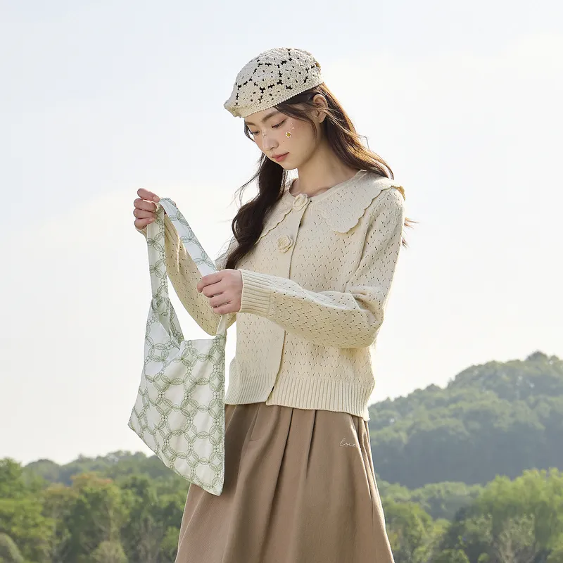 ZIHAN Knitwear Women's Beige Gold-3