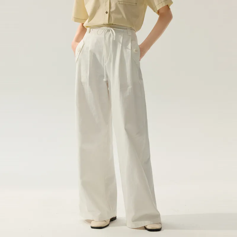 ZIHAN Casual Pants Women's White-3