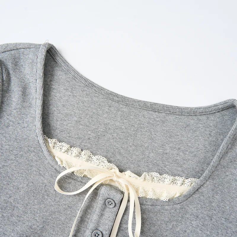 ZIHAN Set in Sleeve T Shirt Women's-5
