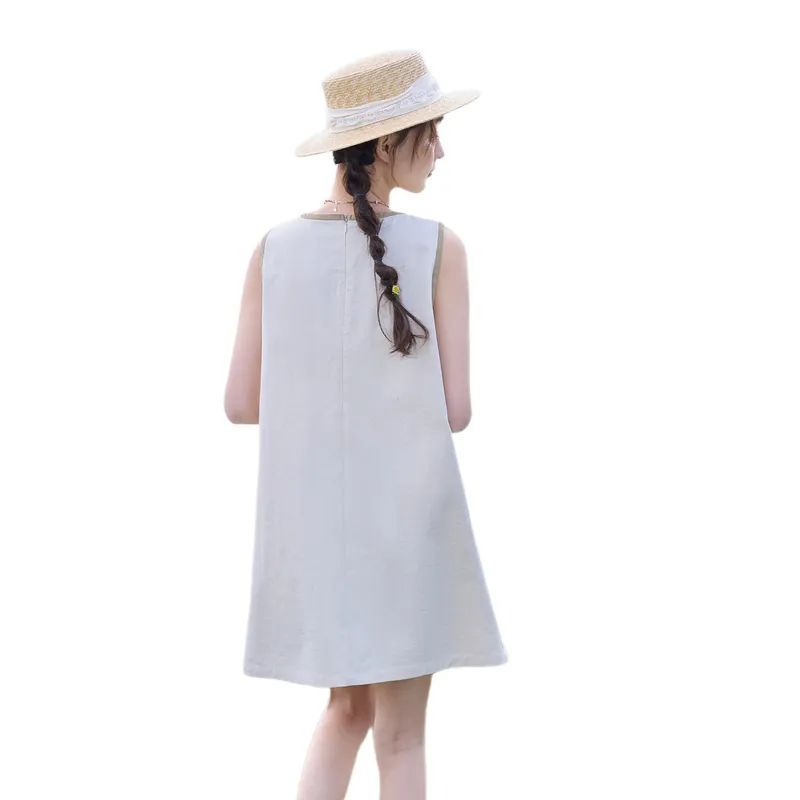 ZIHAN Sleeveless Dress Women's Ecru-1