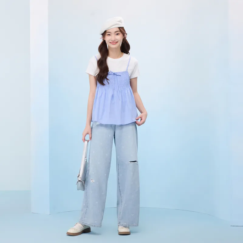 ZIHAN Casual Suit Women's Blue Plaid-3