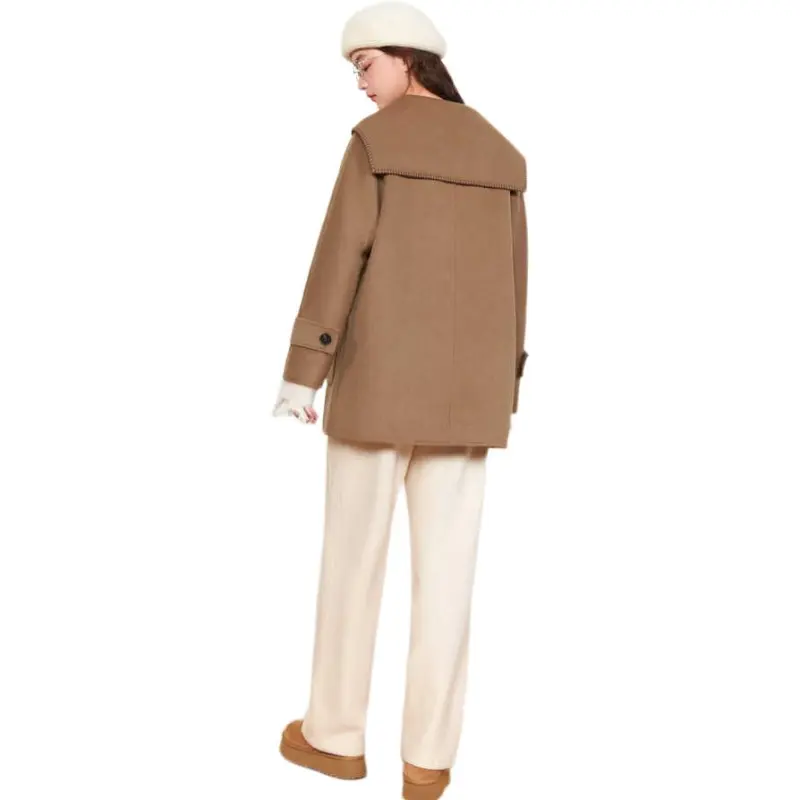 ZIHAN Coats Women's Khaki Green-1