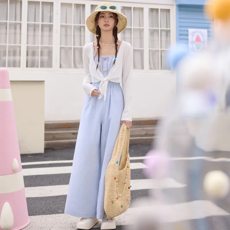 ZIHAN Jumpsuit Women's Light Blue-4