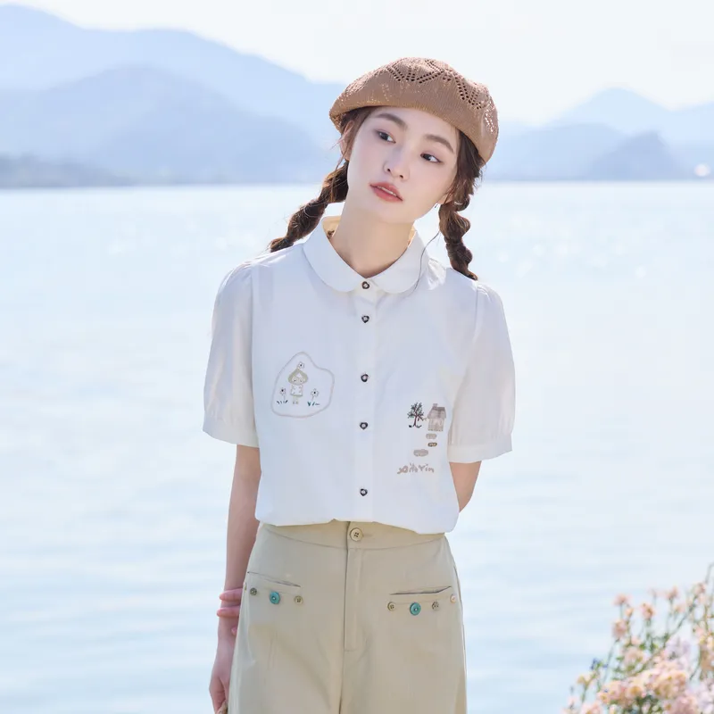 ZIHAN Shirts Women's Ecru-3