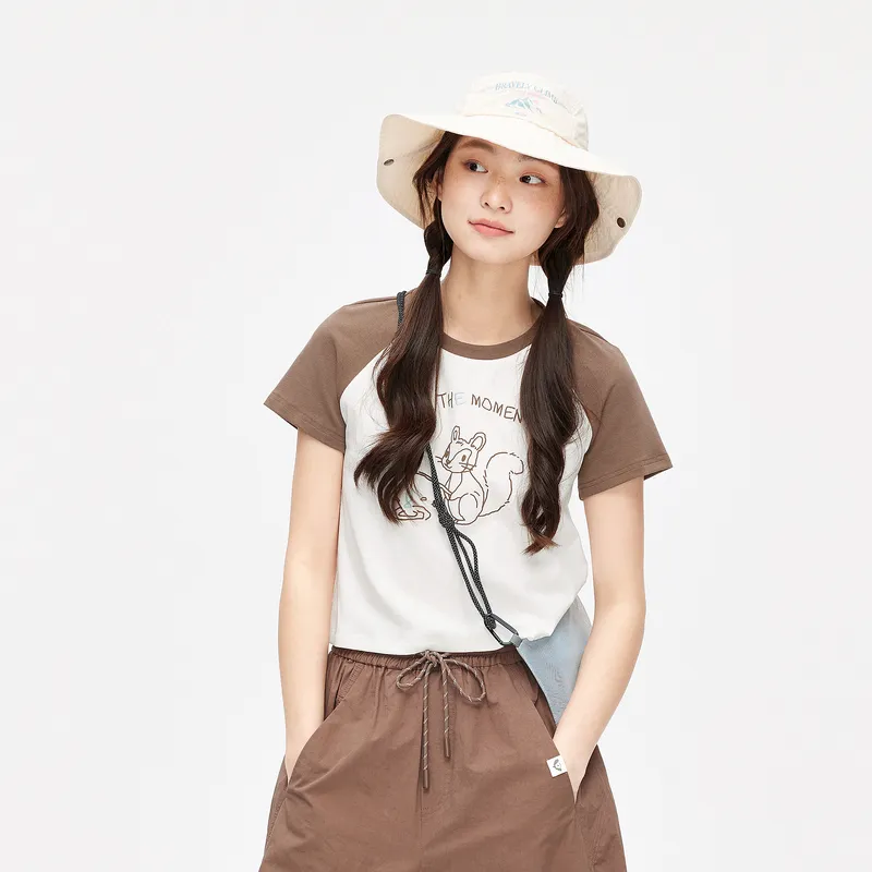 ZIHAN T Shirt Women's Cool Coffee Brown-2