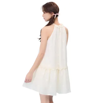 ZIHAN Sleeveless Dress Women's Beige Gold