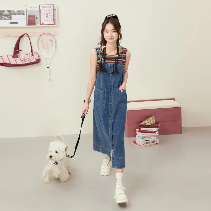 ZIHAN Casual Suit Women's Dark Denim Blue-3