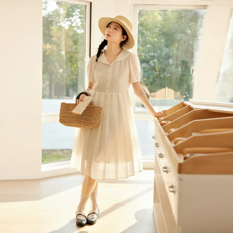 ZIHAN Short Sleeved Dress Women's-3