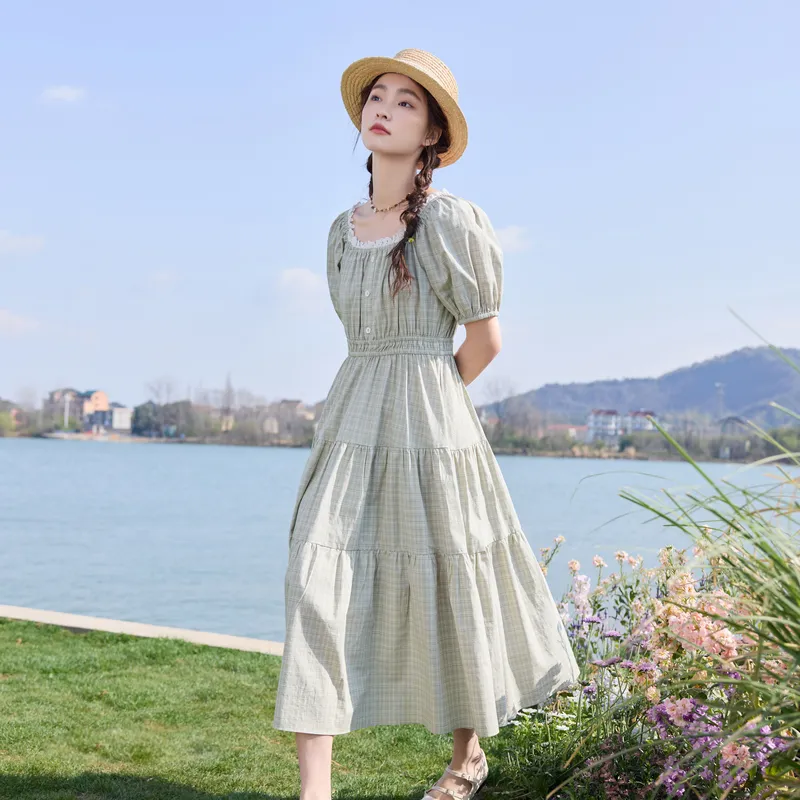 ZIHAN Short Sleeved Dress Women's-12