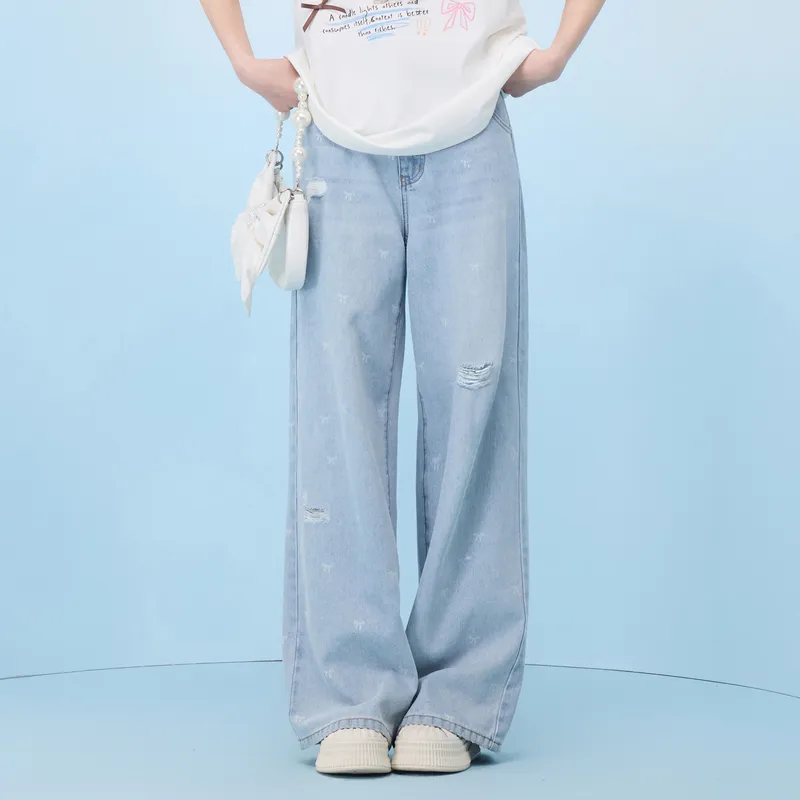 ZIHAN Jeans Women's Light Denim Blue-2