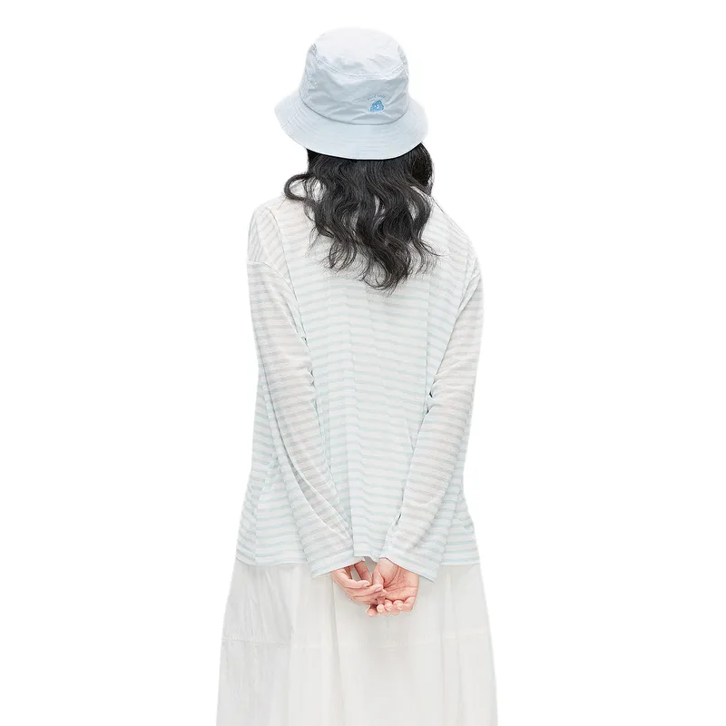 ZIHAN T Shirt Women's Sea Salt Blue-0