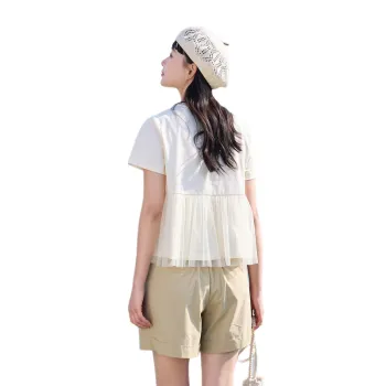 ZIHAN T Shirt Women's Beige Apricot