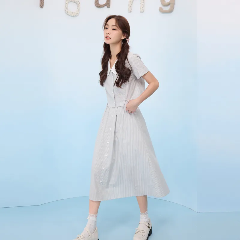 ZIHAN Two Piece Skirt Sets Women's Gray-3