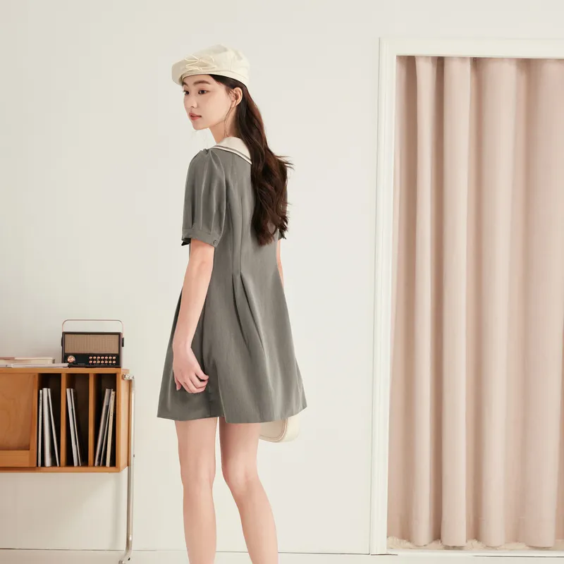 ZIHAN Short Sleeved Dress Women's-4