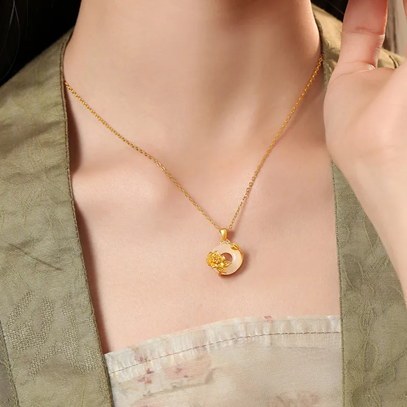 Celebrate The Great Blessing Chalcedony Necklaces Women's-4