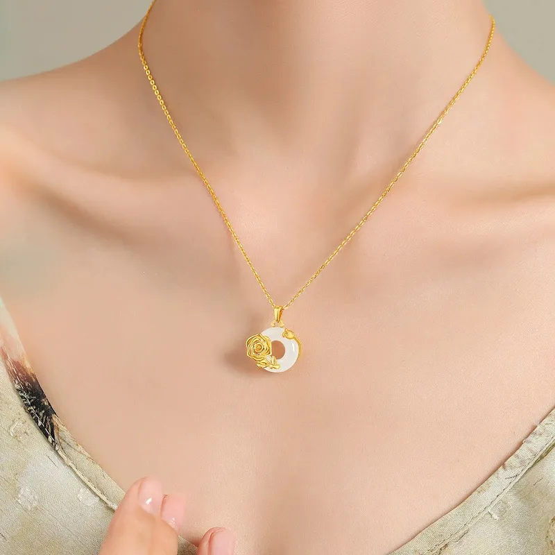 Celebrate The Great Blessing Chalcedony Necklaces Women's-3