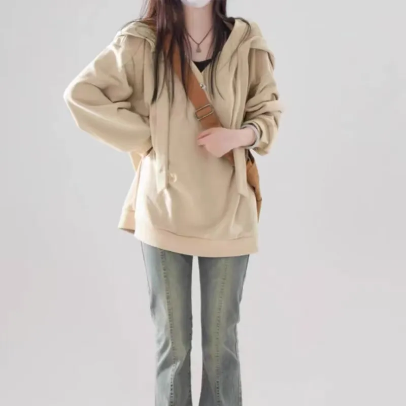 Aghr Sweatshirt Women's Milk Tea-5