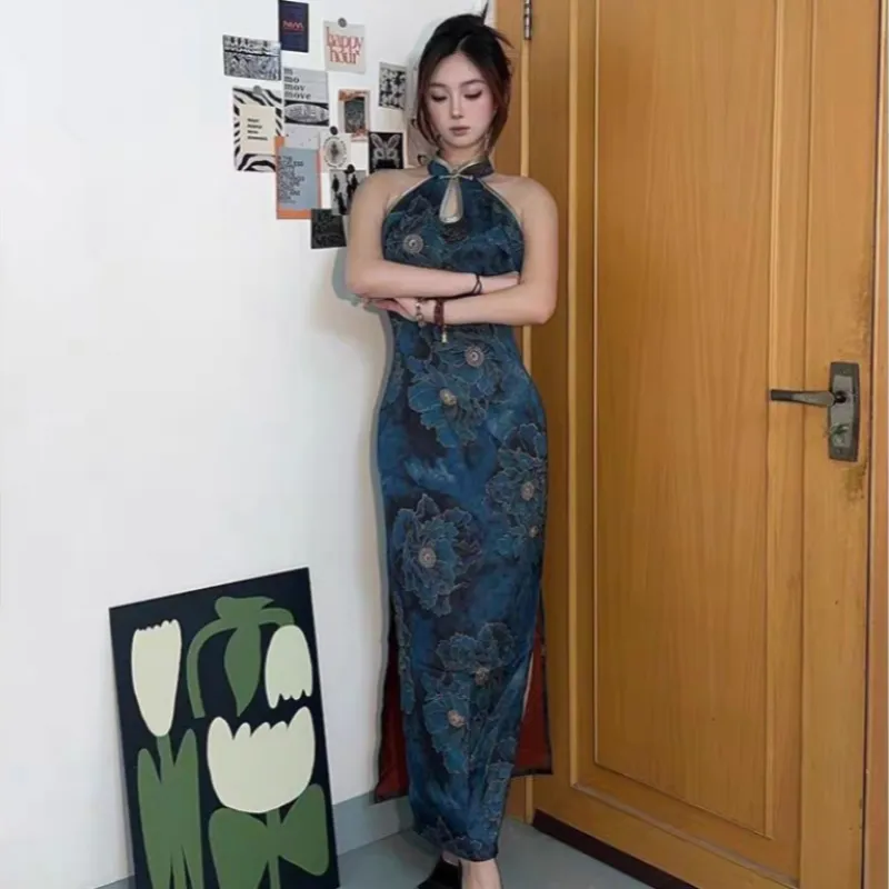 Aghr Sleeveless Dress Women's Blue-8